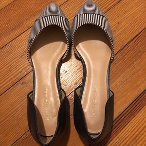 Tommy Hilfiger Blue white stripe pointy toe flat